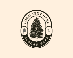 Map - Korea Pine Tree logo design