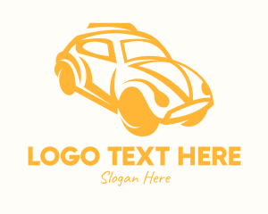 60s - Yellow Vintage Taxi Cab logo design
