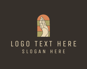 Classical - Raised Hand Stained Glass logo design