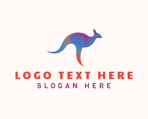 Brand - Gradient Kangaroo Animal logo design