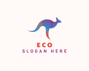 Gradient Kangaroo Animal Logo