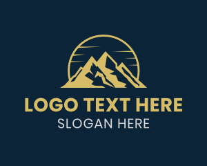 Mountaineering - Gold Mountain Summit logo design