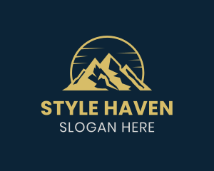 Skiing - Gold Mountain Summit logo design