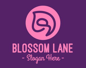 Swirly Flower Bud logo design