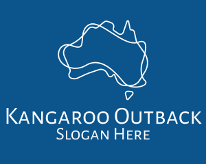 Australian - Australia Map Outline logo design