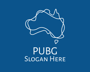 Island - Australia Map Outline logo design