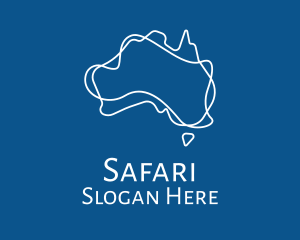 Australia Map Outline logo design