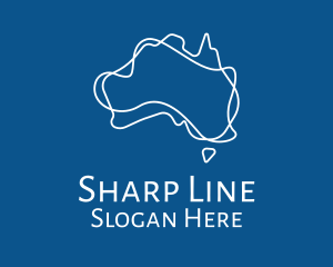 Outline - Australia Map Outline logo design