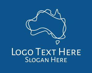 Country - Australia Map Outline logo design