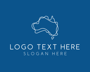 Australia Map Outline logo design