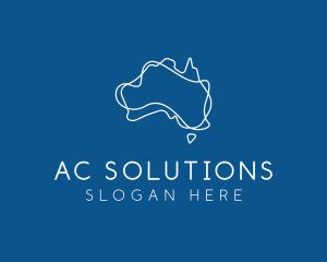 Australia Map Outline logo design