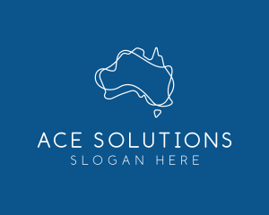 Australia Map Outline logo design