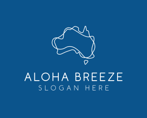 Australia Map Outline logo design