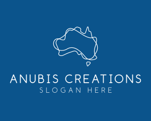 Australia Map Outline logo design