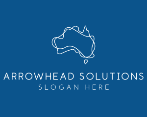 Australia Map Outline logo design