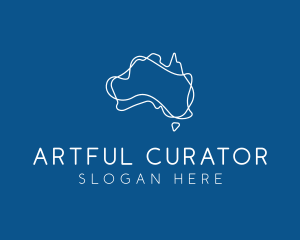 Australia Map Outline logo design