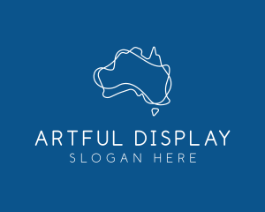 Australia Map Outline logo design