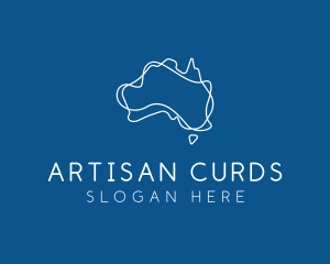 Australia Map Outline logo design