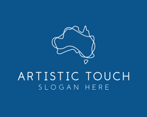 Australia Map Outline logo design