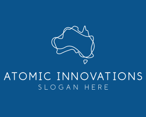 Australia Map Outline logo design