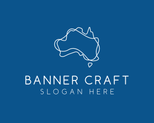 Australia Map Outline logo design