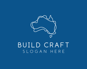 Australia Map Outline logo design