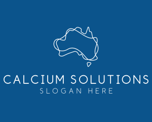 Australia Map Outline logo design