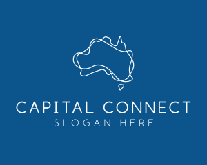 Australia Map Outline logo design