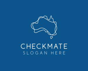 Australia Map Outline logo design