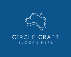 Australia Map Outline logo design