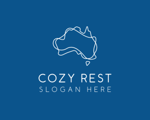 Australia Map Outline logo design