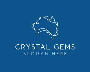 Australia Map Outline logo design