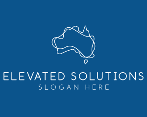 Australia Map Outline logo design