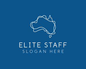 Australia Map Outline logo design