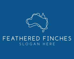 Australia Map Outline logo design