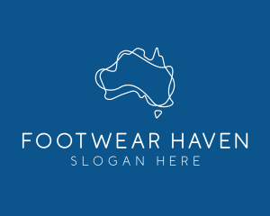 Australia Map Outline logo design