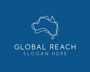 Australia Map Outline logo design