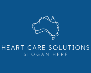 Australia Map Outline logo design