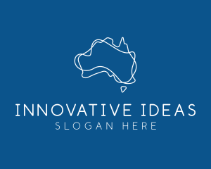 Australia Map Outline logo design