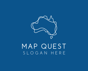 Australia Map Outline logo design