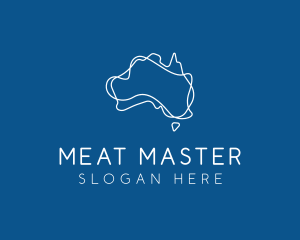 Australia Map Outline logo design