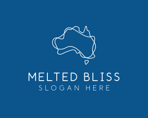 Australia Map Outline logo design