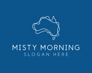 Australia Map Outline logo design