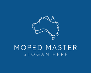 Australia Map Outline logo design