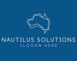 Australia Map Outline logo design