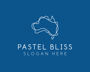 Australia Map Outline logo design