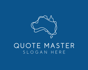 Australia Map Outline logo design