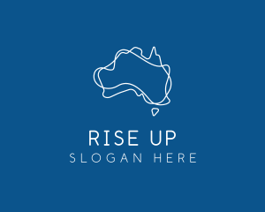 Australia Map Outline logo design