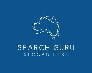 Australia Map Outline logo design