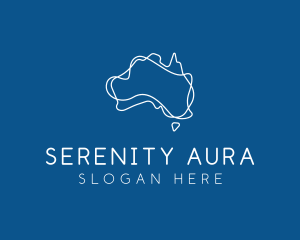 Australia Map Outline logo design